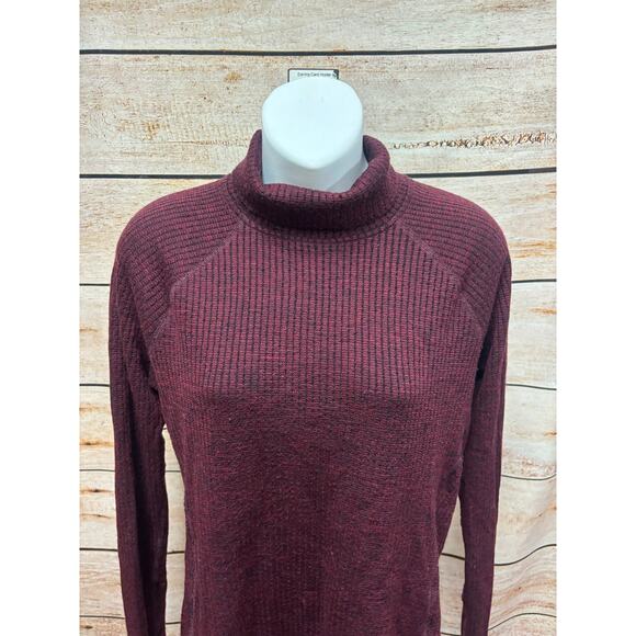 Smartwool Merino Wool Turtleneck Sweater - Women's Large Maroon - Picture 5 of 12